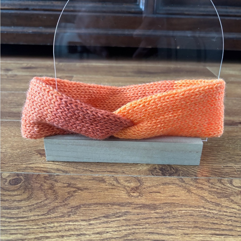 Studio 120 handmade Orange Knitted twisted Headband